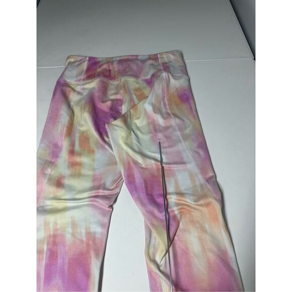 Old Navy Active Leggings Womens Powersoft Tie Dye Size L Pink Yellow White - Picture 11 of 12